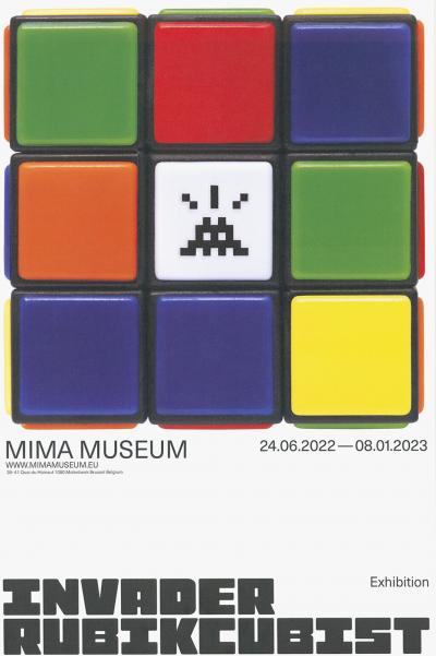 Invader - Rubikcubist Exhibition (Cube) - Affiche exposition MIMA 2