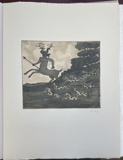François-Xavier Lalanne (1927-2008) Actéon, 2005 - Pointe sèche 2