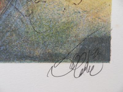 Jean Baptiste VALADIÉ - Limoge :  Ruines de Merle, 1977 - Lithographie originale, signée 2