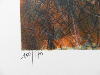 Jean Baptiste VALADIÉ - Limoge :  Ruines de Merle, 1977 - Lithographie originale, signée 2