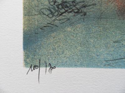 Jean Baptise VALADIÉ - Paysage citadin du Limousin (Brive), 1977 - Lithographie originale, signée 2