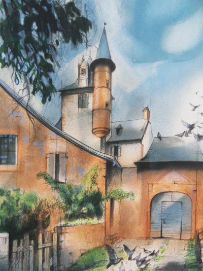 Jean Baptise VALADIÉ - Limousin : Ville de Collonges-La-Rouge , 1977 - Lithographie originale, signée 2