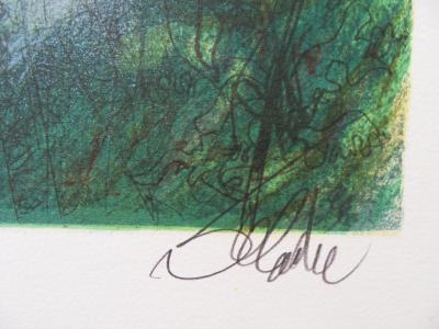 Jean Baptise VALADIÉ - Limoge : Brume sur Felletin, 1977 - Lithographie originale, signée 2