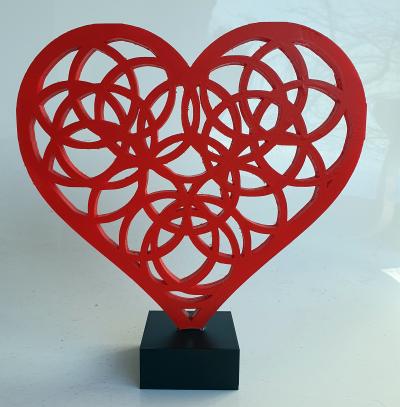 HAYVON - Coeur rouge , 2023 - Sculpture 2