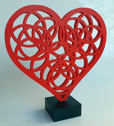 HAYVON - Coeur rouge , 2023 - Sculpture 2