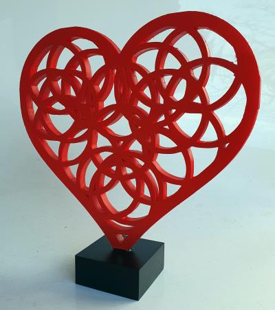 HAYVON - Coeur rouge , 2023 - Sculpture 2
