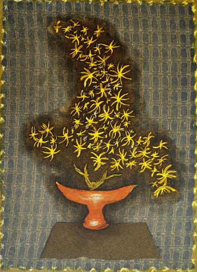 J.J.J RIGAL - Ikebana (Japon:composition florale), 1970 - Aquatinte originale, signée 2