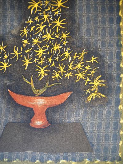J.J.J RIGAL - Ikebana (Japon:composition florale), 1970 - Aquatinte originale, signée 2