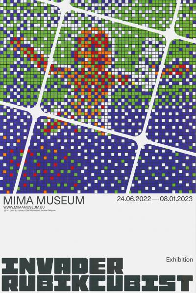 Invader - Rubikcubist Exhibition (Cube) NIRVANA MIMA exhibition