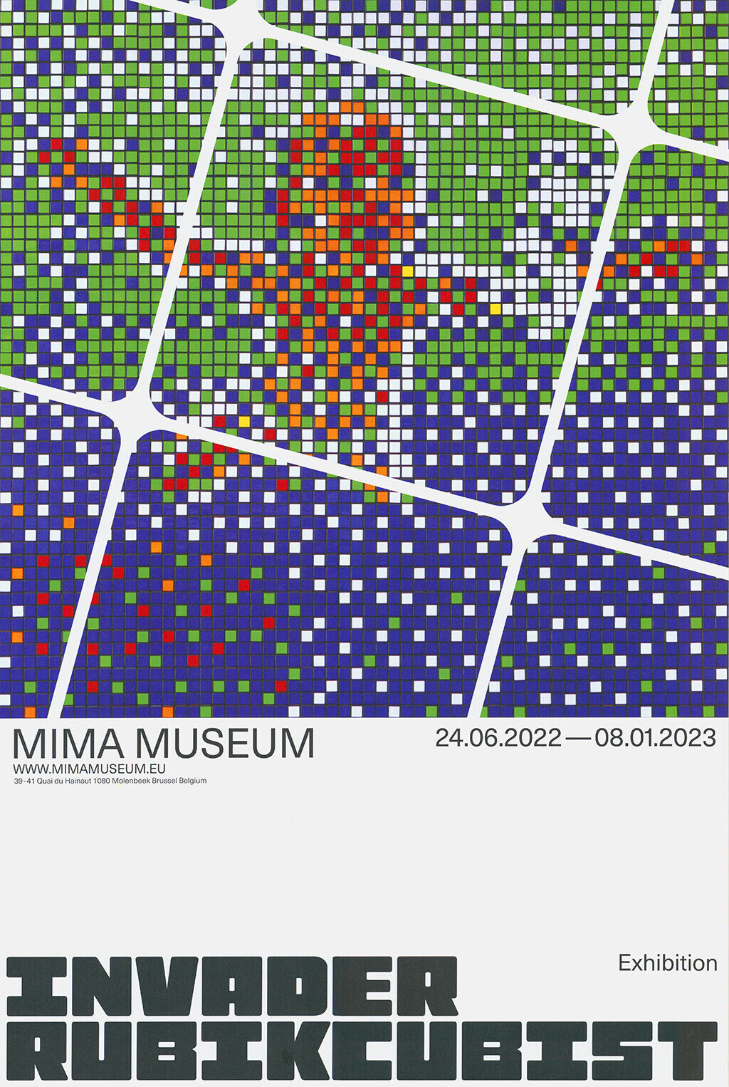 Invader - Rubikcubist Exhibition (Cube) NIRVANA MIMA exhibition