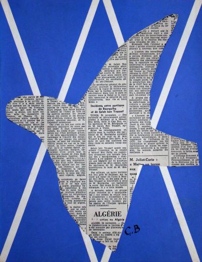 Georges BRAQUE (d’après) - Papier collé, 1956 - Sérigraphie 2
