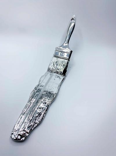 Santicri -Brush  Silver - Sculpture en résine 2