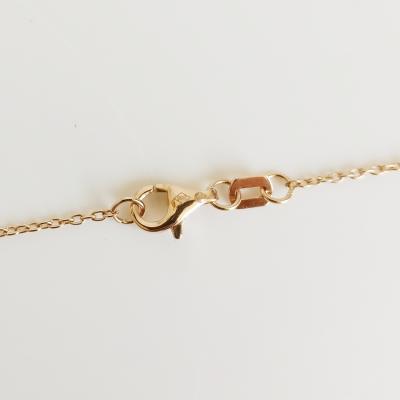 14 kt. Or rose - Collier avec pendentif - Diamant 0.41 ct 2