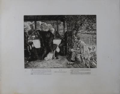 James TISSOT - The Prodigal Son, 1881 - Set of 5 large original etchings 2