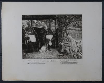 James TISSOT - The Prodigal Son, 1881 - Set of 5 large original etchings 2