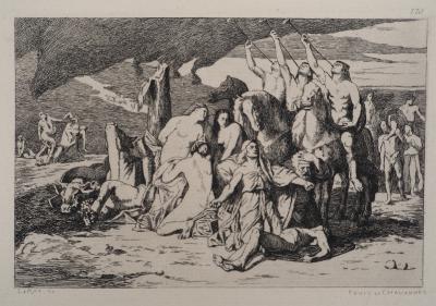 PUVIS DE CHAVANNES : Champ de bataille - Gravure, Signée #Durand Ruel - 1873 2