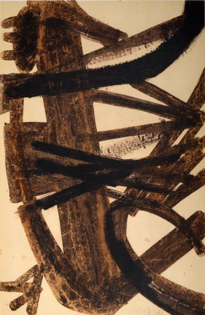 Pierre SOULAGES - Antagonismes, 1960 - Large lithograph poster (Mourlot edition) 2