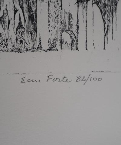 A.FRANK - Château de Minuit- Eau forte originale, signée 2