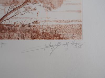Jean Claude LALOUETTE - Paysage de Bretagne, 1978 - Gravure originale, signée 2