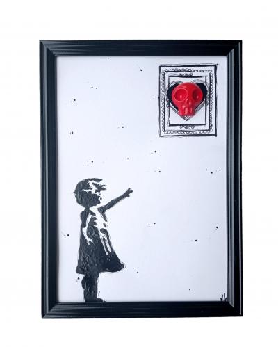 VL - Banksy Stamp - Technique mixte sur papier 2