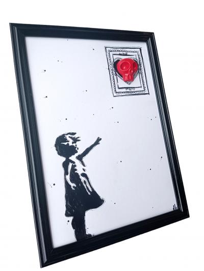 VL - Banksy Stamp - Technique mixte sur papier 2