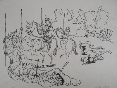 Charles LAPICQUE - La mise à mort du tigre, 1961 - Lithographie originale, signée 2