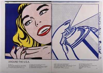 Roy Lichtenstein Girl & Spray Can 1964 Signé à la main 2
