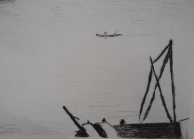 Albert MARQUET - Marseille, 1947 - Pointe-sèche originale, signée 2