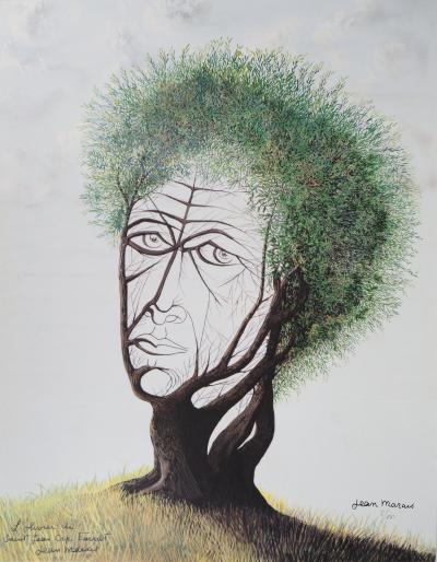 Jean MARAIS - L’Olivier de Saint Jean Cap Ferrat - Lithographie signée 2