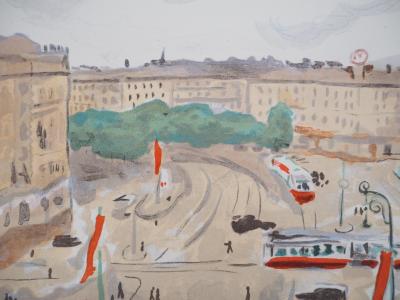 Albert MARQUET - Vienne, Le Ring, 1947 - Lithographie en couleurs originale, signée 2