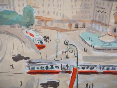 Albert MARQUET - Vienne, Le Ring, 1947 - Lithographie en couleurs originale, signée 2