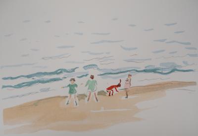 Albert MARQUET - Les enfants sur la plage, 1947 - Lithographie en couleurs originale, signée 2