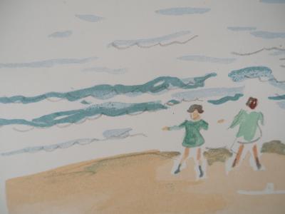 Albert MARQUET - Les enfants sur la plage, 1947 - Lithographie en couleurs originale, signée 2