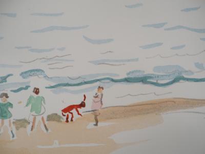 Albert MARQUET - Les enfants sur la plage, 1947 - Lithographie en couleurs originale, signée 2