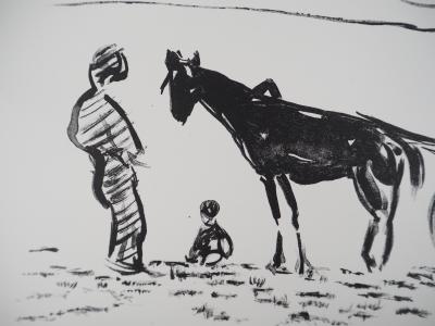 Albert MARQUET - La charette, 1947 - Lithographie originale, signée 2