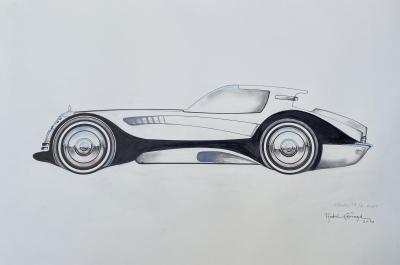 André Ferrand - Dessin « Citroën 15/6. 2027 » circa 2010 2