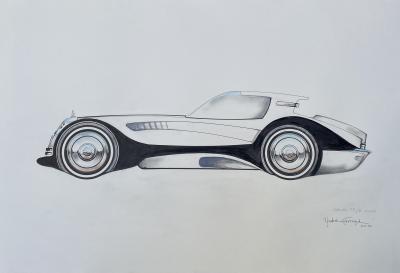 André Ferrand - Dessin « Citroën 15/6. 2027 » circa 2010 2
