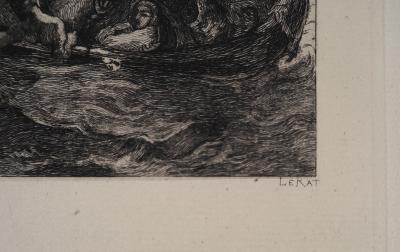 Eugène DELACROIX (d’après) - Le naufrage de Don Juan - Gravure, Signée #Durand Ruel - 1873 2