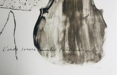 Jean LE GAC - L’onde sonore envahit l’atelier du peintre, 2005 - Lithographie originale signée au crayon 2