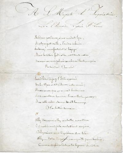 Emile ZOLA – Poème autographe signé 2