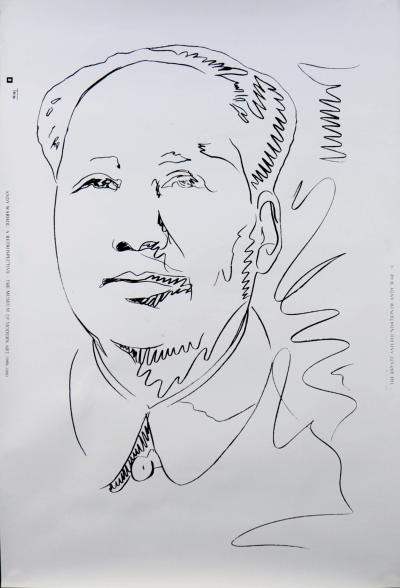 Andy WARHOL - Mao, 1989-1990 - Très grand papier peint sérigraphié (Rare !) 2