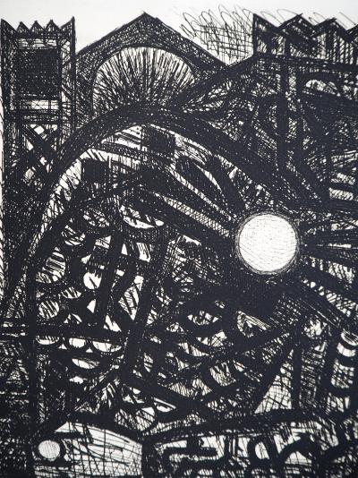 Marcel GROMAIRE - Macbeth, Shakespeare: Le roi méditant , 1958 - Eau-forte originale, signée 2