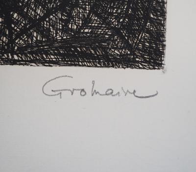 Marcel GROMAIRE - Macbeth, Shakespeare: assassinat de Banquo, 1958 - Eau-forte originale, signée 2