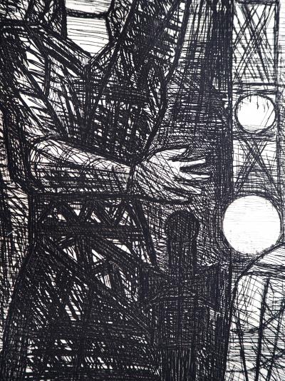 Marcel GROMAIRE - Macbeth, Shakespeare:  le spectre de Blanquo, 1958 - Eau-forte originale, signée 2