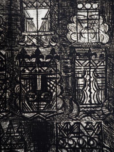 Marcel GROMAIRE - Macbeth, Shakespeare: prophétie des huit rois, 1958 - Eau-forte originale, signée 2