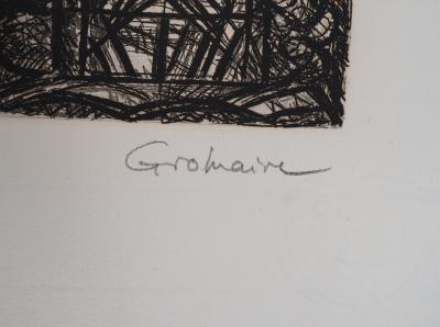 Marcel GROMAIRE - Macbeth, Shakespeare: prophétie des huit rois, 1958 - Eau-forte originale, signée 2