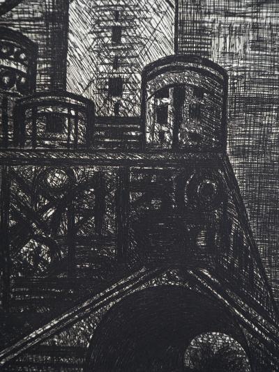 Marcel GROMAIRE - Macbeth, Shakespeare: the dungeon of Dunsinane, 1958 - Original etching, signed 2
