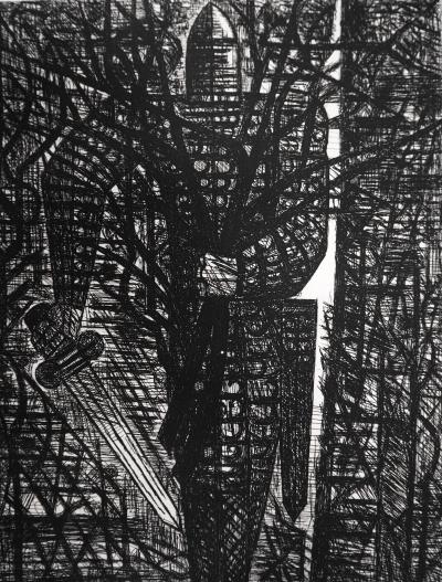 Marcel GROMAIRE - Macbeth, Shakespeare: la forêt en marche, 1958 - Eau-forte originale, signée 2