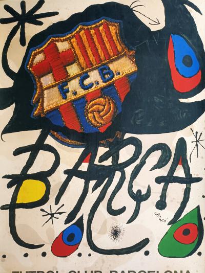 Cartel de Joan Miro, Cartel litografico 75 Aniversario del C.F. Barcelona 2