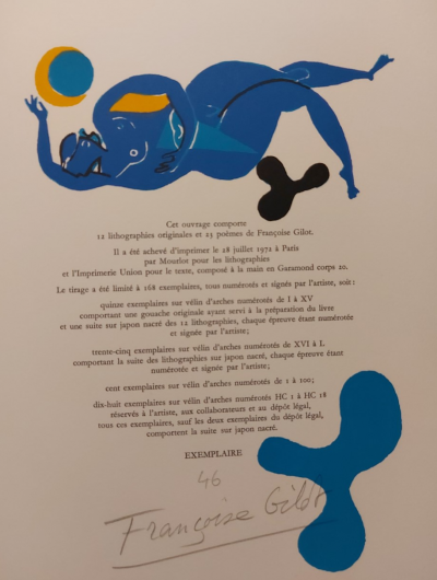 Francoise Gilot - Sur la pierre, 1972 - Poèmes et lithographies, édition originale 2